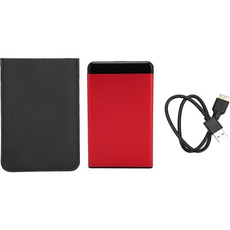 Disque dur externe 2,5 pouces USB 3.0 5 Gbit/s, transmission Plug and Play, ultra-mince, mobile, pour ordinateur, TV, téléphone, rouge, 80 Go (1/5)