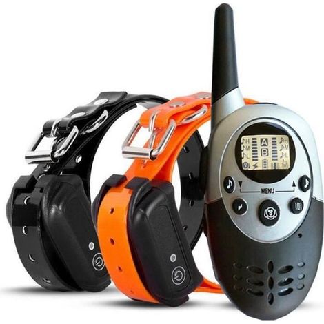 STOEX® Collier de Dressage Electrique Vibreur 2 CHIENS 1000 m Etanche Rechargeable (1/4)