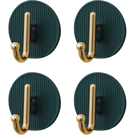 4pcs Accroche Torchon,Patere Salle de Bain,Crochet Mural Adhesif,Accroche Torchon Cuisine,Auto-Adhesif sans Percer Hook pour Cuisine (1/4)