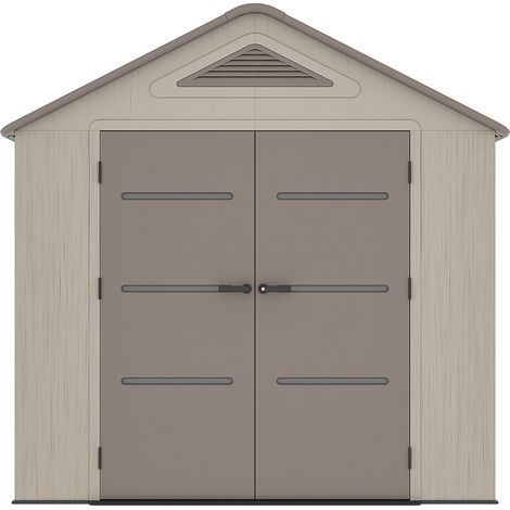 Casetta da giardino in resina beige e marrone 9,5 m² con pavimento spessore 22 mm - ANTEVA