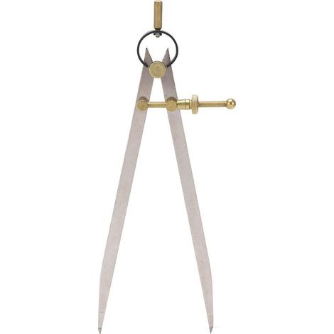Compas à pointes sèches, Diviseur d'Aile, 250mm,Compas à Ressort à Branches Plates Compas Diviseur en Acier au Carbone Avec Pivot en Laiton pour le Dessin et le Travail des Métaux, Branche Plate (1/5)