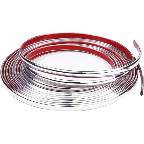 Bande Autocollante Voiture Chromée 20mm 5M, Baguette Finition (1/5)