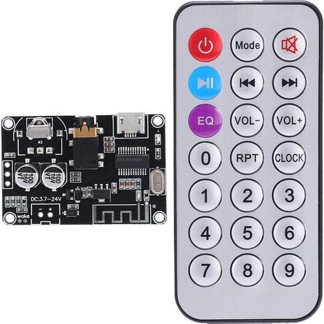 Récepteur Audio Bluetooth 5.0 Sans Fil avec Décodeur Intégré et Amplificateur Stéréo Professionnel, Module pour Système Audio Voiture et Maison avec Télécommande XY-WRBT et Interface Type-C. (1/5)