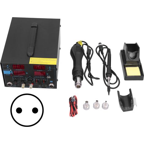 Station de soudage Fer à souder Pistolet à air chaud Alimentation USB 30V 5A pour Maintenance, Prise UE 250V (1/5)