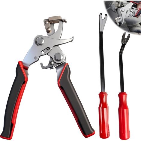 Outil de démontage de garnitures de voiture robuste avec 2 extracteurs de fixation en acier inoxydable pour tableau de bord et intérieur de voiture (1/5)