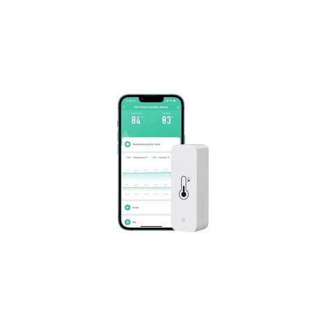 1 hygromètre WiFi pour voiture, maison, intérieur et extérieur – Capteur sans fil de température et d'humidité avec notification à distance via application, compatible avec l'application Tuya (1/5)