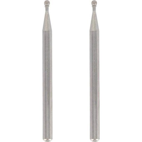 Lot de 2 pointes Diamant, Bout rond, Diamètre de travail 2mm pour Gravure et Sculpture dans le Verre, Miroir, Céramique avec Outil Multiusage Dremel (1/5)