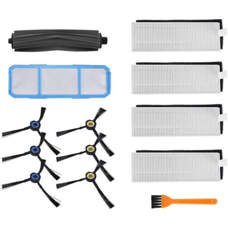 BARKBUSTERS Pièces de rechange pour aspirateur robot Silvercrest SSR1 SSRA1 iLife A9S A9 A7 : brosse principale, brosse latérale et filtre HEPA (1/5)