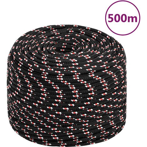 Corde de bateau Noir,Cordage durable et solide 10 mm 500 m Polypropylène -BV13717 (1/5)