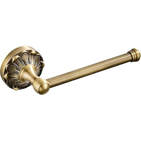 Porte-Rouleau de Papier Toilette Antique en Laiton - Barre de 21 cm pour Salle de Bain (1/5)