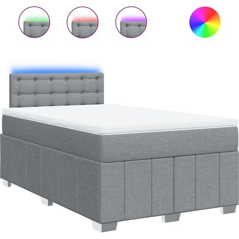Maison Exclusive - Giroletto a Molle con Materasso Grigio Chiaro 120x190cm Tessuto (1/5)