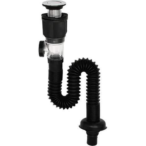 Abflussschlauch für Waschbecken  Röhren-Siphon, ausziehbar  flexibel ausziehbar Zubehör Reinigung Haus Küche WC (1/5)