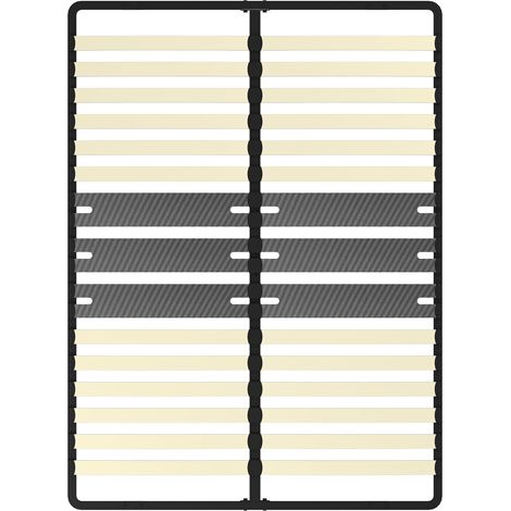 Dewinner – Sommier à lattes 140x200cm – 2 x 15 lattes en peuplier – Pied réglable 25-27 cm – Construction acier renforcé – Montage facile sans outils