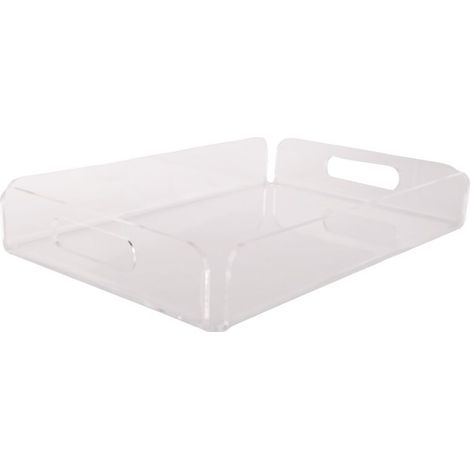 Bandeja de acrílico transparente, bandeja de acrílico para aperitivos, bandeja de almacenamiento multifuncional, bandeja para toallas de baño.