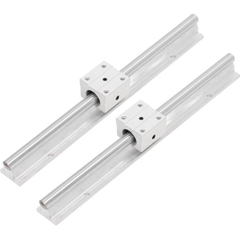 Guide linéaire 300mm 2 pièces, axe de mouvement pour CNC, avec bloc coulissant SBR, pièces de guidage. (1/5)