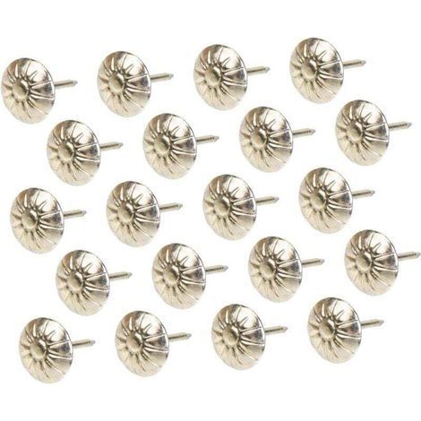 pair 1000 Punaises Adhésives pour Tenture Murale Rondes Rétro en Laiton Antique Décoratives (1/4)