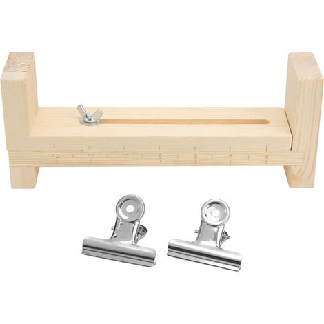 Support à tissage de bracelets en bois massif, longueur ajustable, portable et durable pour créations variées (1/5)
