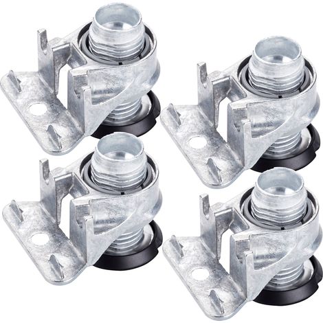 4 Stück Sockelhöhenversteller INTEGRATO Höhe 37,5 mm Verstellfuß höhenverstellbar max. 25 mm Sockelfuß mit Tragkraft 175 kg / Stück Schrankfuß mit Bodengleiter Sockelgleiter Schrankfuß von SOTECH