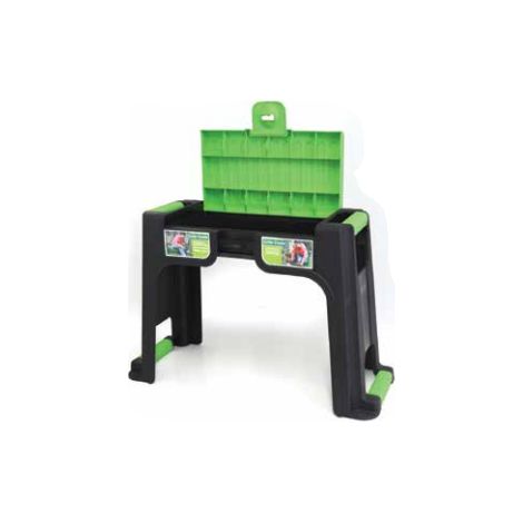 TEC HIT 390025 - Tabouret de Jardinage avec Repose Genoux - Charge maximum de 90 kg - Poignée de Transport - Compartiment de Ra (1/10)