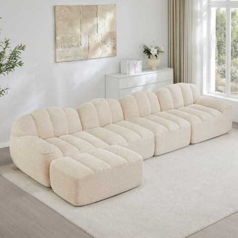 canape dangle modulaire 4 places ottoman beige OKMYHOME (1/5)