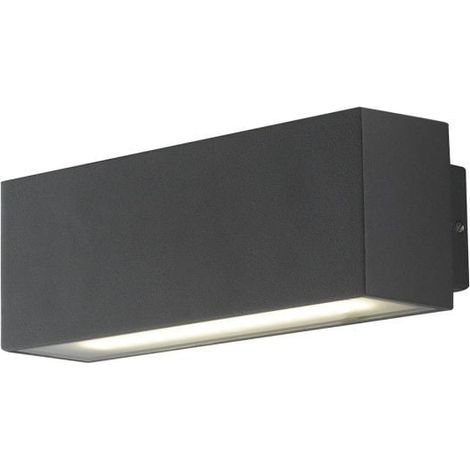 "Applique da esterno LED AGERA in alluminio nero 2x8W 4000K 18 cm." (1/3)