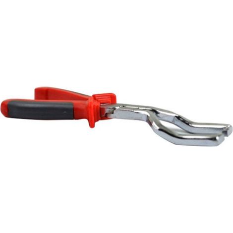 Tbest Pince de retrait de conduite de carburant Pince de conduite de carburant en acier, moto etrier Poignée rouge et noire (1/5)