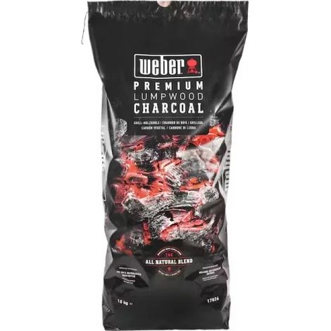WEBER CHARBON DE BOIS (10KG), POUR UNE COMBUSTION RAPIDE ET INTENSE, IDÉAL POUR GRILLER RAPIDEMENT LES ALIMENTS, BOIS 100% NATUR (1/2)