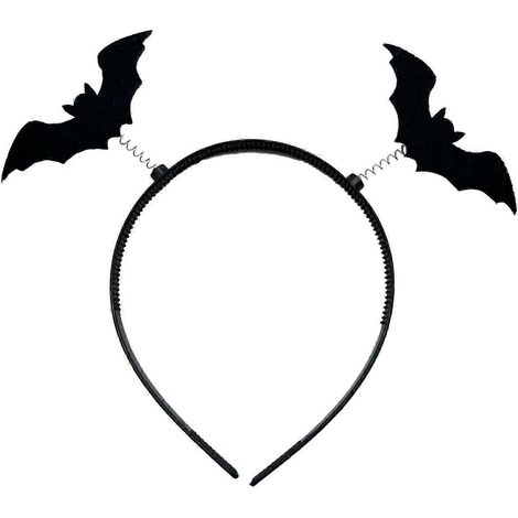 Serre-tête chapeau de sorcière d'Halloween avec chauves-souris et araignées pour femmes et filles, idéal pour les fêtes costumées (taille unique). (1/5)