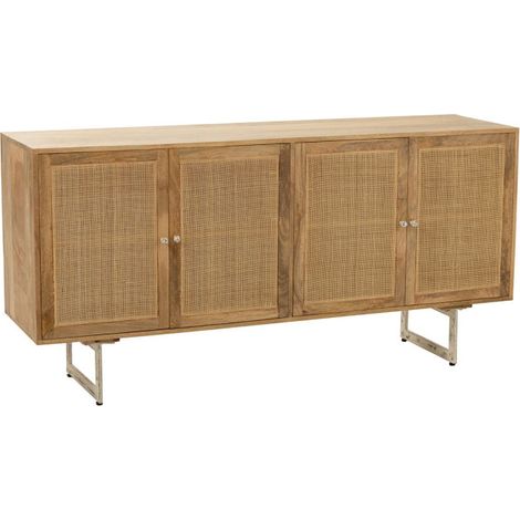 Buffet en Bois 4 Portes "Weaving" 170cm Naturel (1/5)
