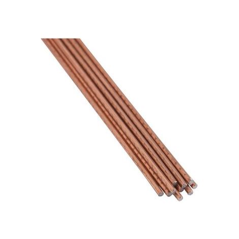 Rothenberger – Baguette de soudure à l'arc acier cuivré Ø 1,5 mm – Lot de 20 – Fusion à 1250°C pour assemblage et réparation métal
