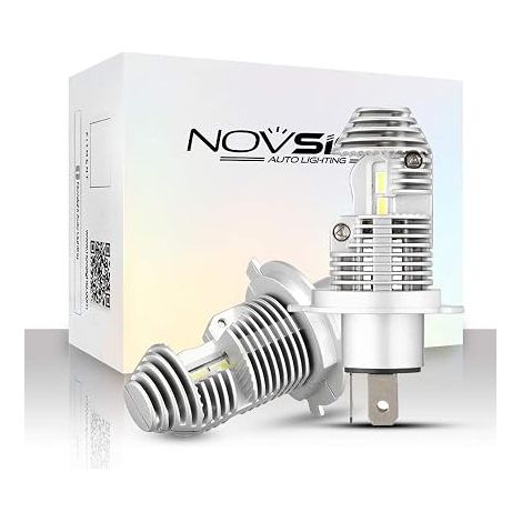 Ampoules H4 LED - 18000LM Phare automobile, Ampoule de Remplacement Halogène H4 Blanc (1/5)