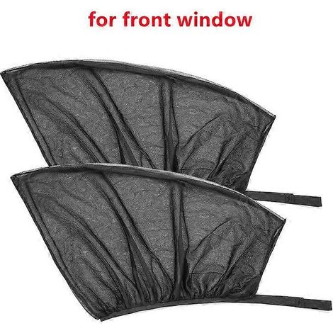 Lot de 2 pare-soleil de voiture, protection UV, rideaux latéraux, visières de protection solaire, films de protection pour vitres, accessoires de style automobile, 75 x 50 cm (1/5)