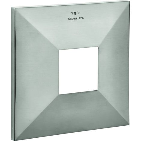 Grohe Rosette eckig für Einhandmischer-Fertigmontageset, 6 Grad ausrichtbar, Supersteel, 48613DC0 (1/2)