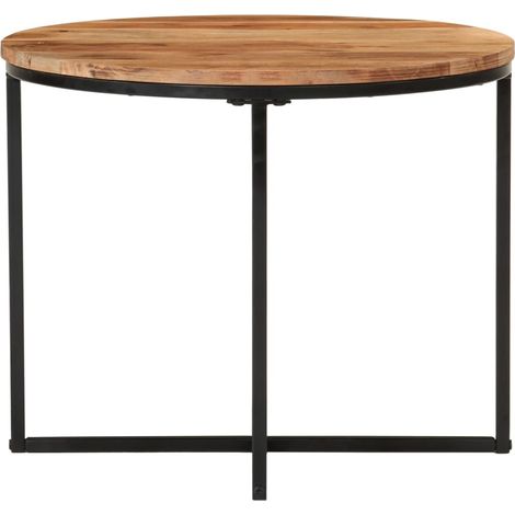 Table basse Table de salon Table de café 55x55x45 cm bois massif acacia et fer (1/5)