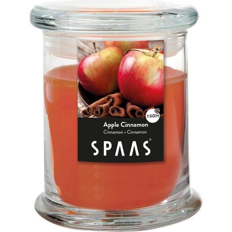 Bougie parfumée en bocal de ménage, ± 60 heures - Apple Cinnamon (1/2)