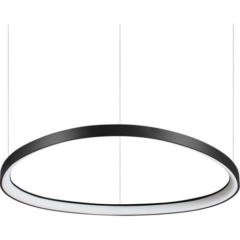 Sospensione Moderna Gemini Metallo Nero Led 60W 3000K Luce Calda
