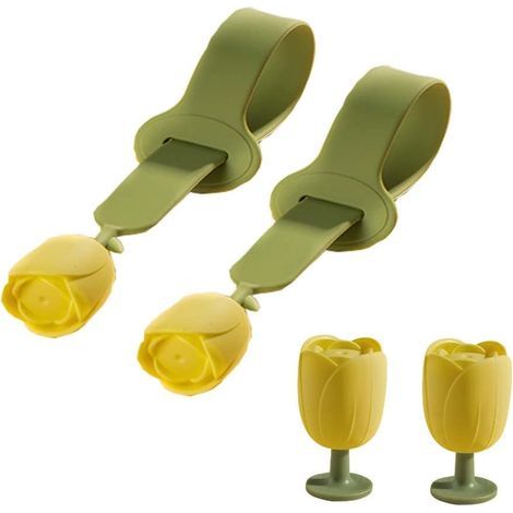 Weicher Silikon-Toilettensitzheber, Toilettensitzgriff fürs Badezimmer, 2er-Set für 2 Toiletten (gelb) (1/5)