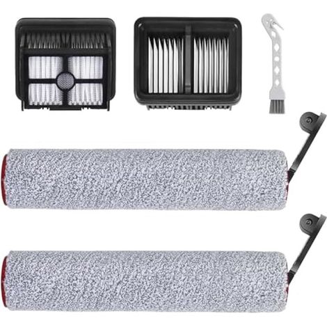 Applicable Accessoires pour Dreame H12 Pro / H12 Dual Aspirateur Eau et Poussière Pièces de Rechange Ensemble D'accessoires 5 Pièces 2 Brosses Rotatives,2 Pièces de Rechange de Filtre,1 Brosse de Nett