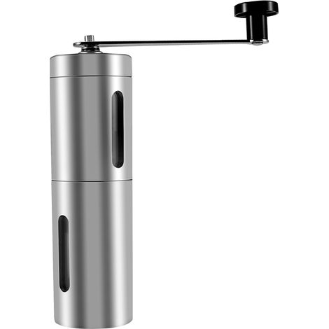 Moulin à café manuel avec réglage ajustable, broyeur conique et acier inoxydable brossé (1/5)