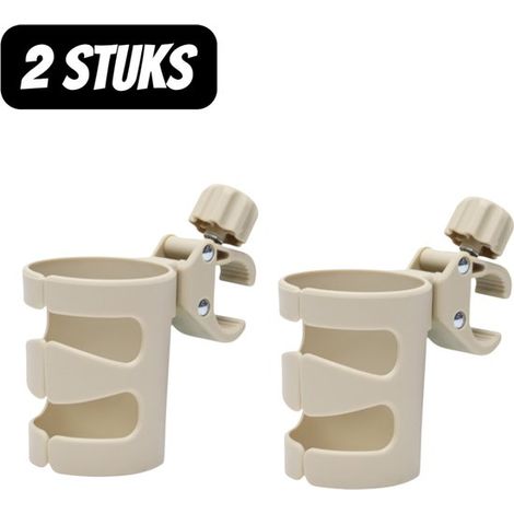 Lot de 2 porte-gobelets portables d'extérieur - Porte-gobelet universel - Porte-bouteille rotatif à 360° pour Tricycles et Trottinettes - Porte-bouteille multifonctionnel - Kaki (1/5)
