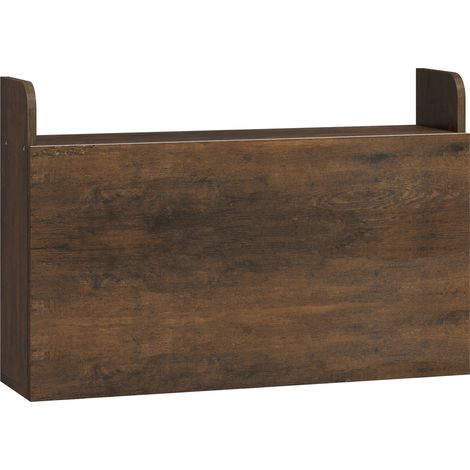 Bureau suspendu et table murale - 77 x 20 x 51 cm - Table d'ordinateur murale avec tablette rabattable et rangements - Pour petit espace - Design gain de place (1/5)