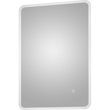 Soft Square LED Illuminated Touch Sensor Mirror with Demister, 700mm x 500mm - Chrome (1/2)