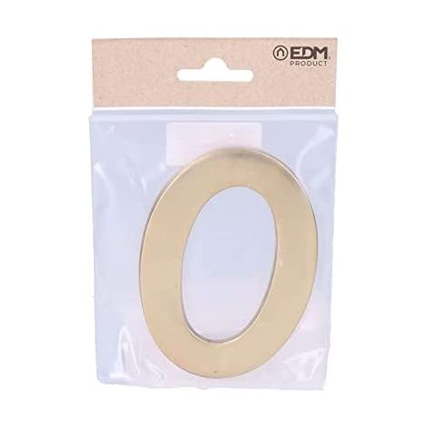Nummer 0, poliertes Messing, 10 cm, unsichtbare Fixierung, EDM (1/2)
