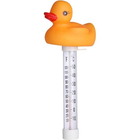Leicht ablesbares, schwimmendes Poolthermometer, niedliches Tiermotiv, Wasserthermometer, Wassertemperaturmesser für Fischteiche, Ente (1/5)