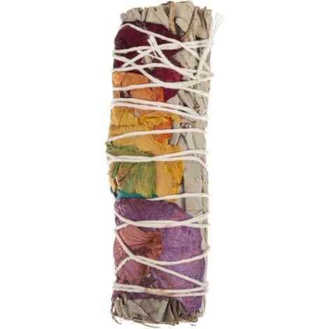 Incienso natural Bilovit - Salvia blanca con flores de los "7 chakras" (1/4)
