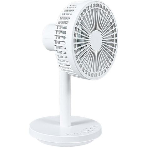Oszillierender Tischventilator, tragbarer Ventilator mit 6 Geschwindigkeitsstufen, USB-Anschluss, Camping