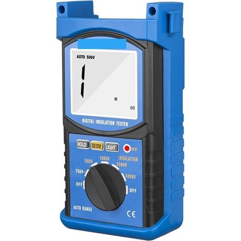 Testeur de résistance numérique, Testeur de résistance d'isolation 200MΩ, mégomètre numérique Portable, Plage Automatique 5000V, isolé, antimagnétique