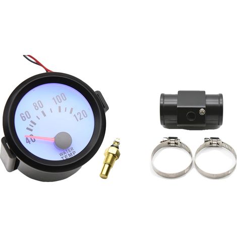 Thermomètre à eau, plage de mesure de 40 à 120 °C, installation facile, noir 34mm (1/2)