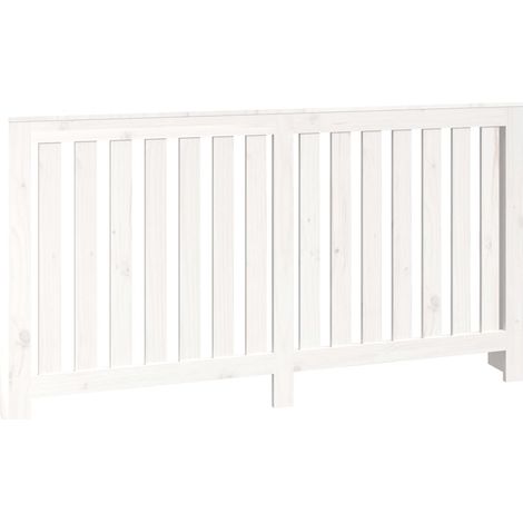 vidaXL Cubierta de radiador madera maciza de pino blanco 153x19x84 cm (1/2)