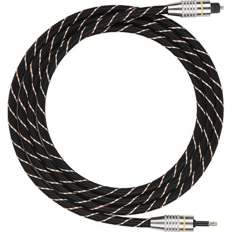 1,5 m langes, vergoldetes Toslink-Lichtwellenleiterkabel auf 3,5-mm-Miniklinkenstecker für SPDIF-Anschluss
